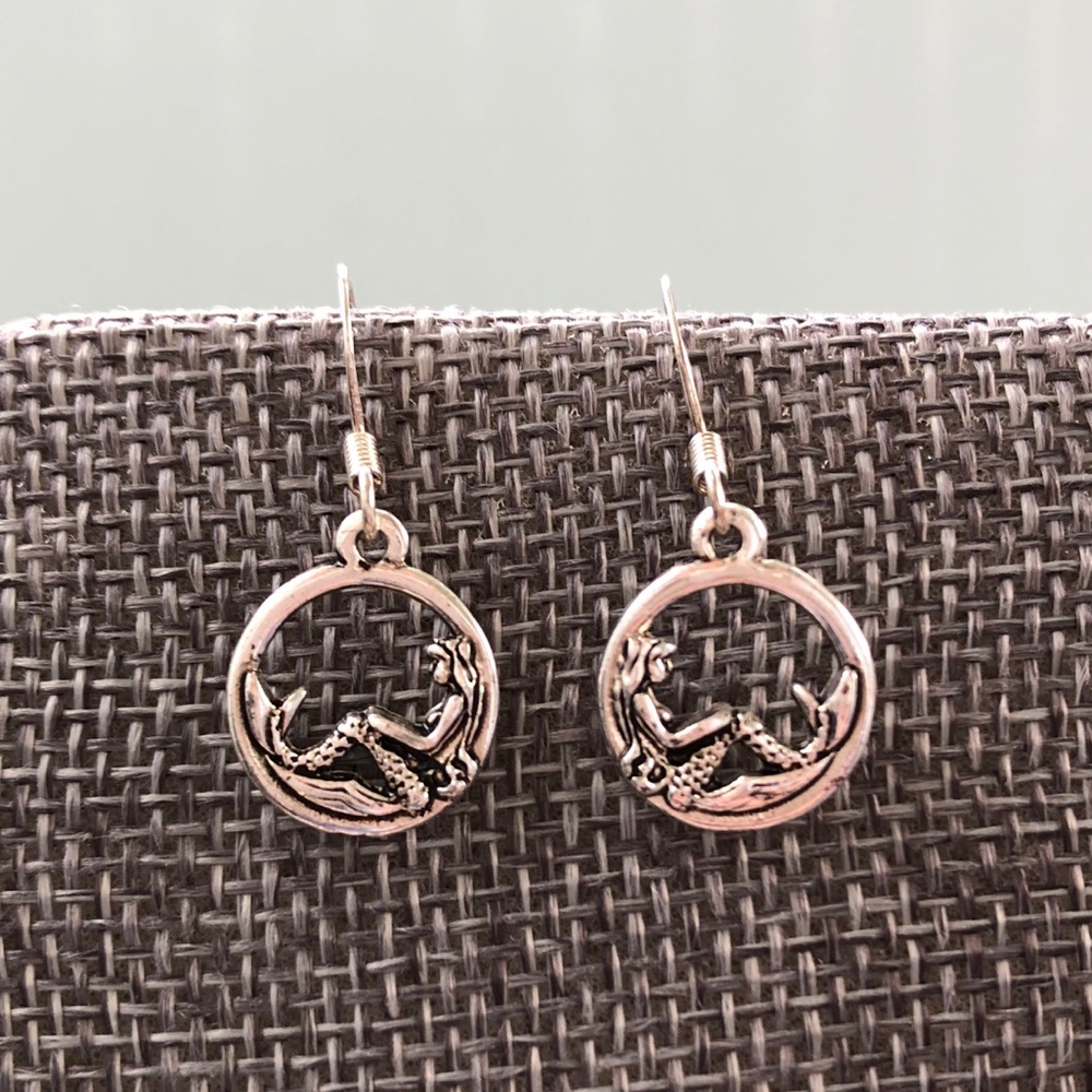 Petite Silver color Mermaid earrings!